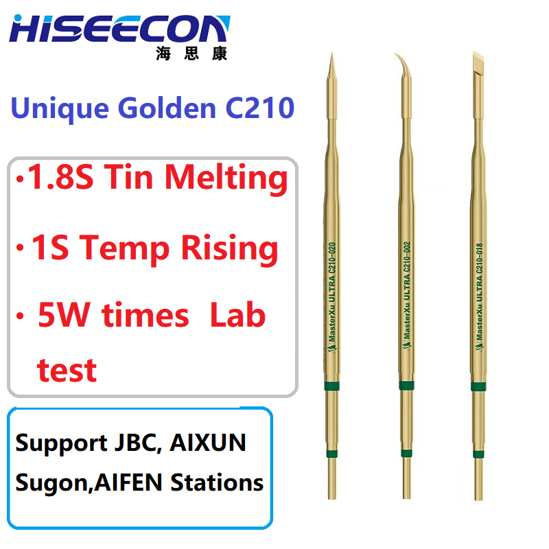 C210 Precision Soldering Station - 2PCS Goldene C210 Lötkolben Spitze Für